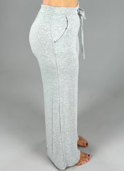 BT-A {Pressed For Time} Gray Lounge Pants W/ Drawstring