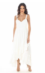 LD-B {Funky Soul} White Boho Style Summer Dress