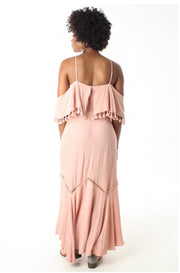 LD-M {Good To be Girly} Mauve Dress with Tassel Detail