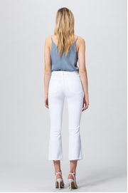 BT-H {Social Scene} White Cropped Jeans with Tie Belt Detail