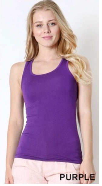 Tank {Right Where You Are} Violet Racerback Tank Top