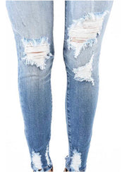 BT-A {Doing My Thing} Distressed Denim Jeans