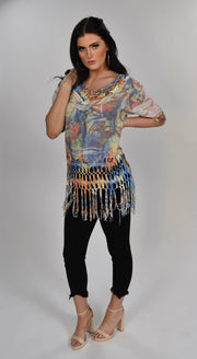 PQ-H {Every Day Is A Vacay} Knit Tunic with Fringe Detail