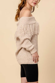 10-20 OS-S {Problem Child} Ivory Neck Detail Sweater SIZE S M L