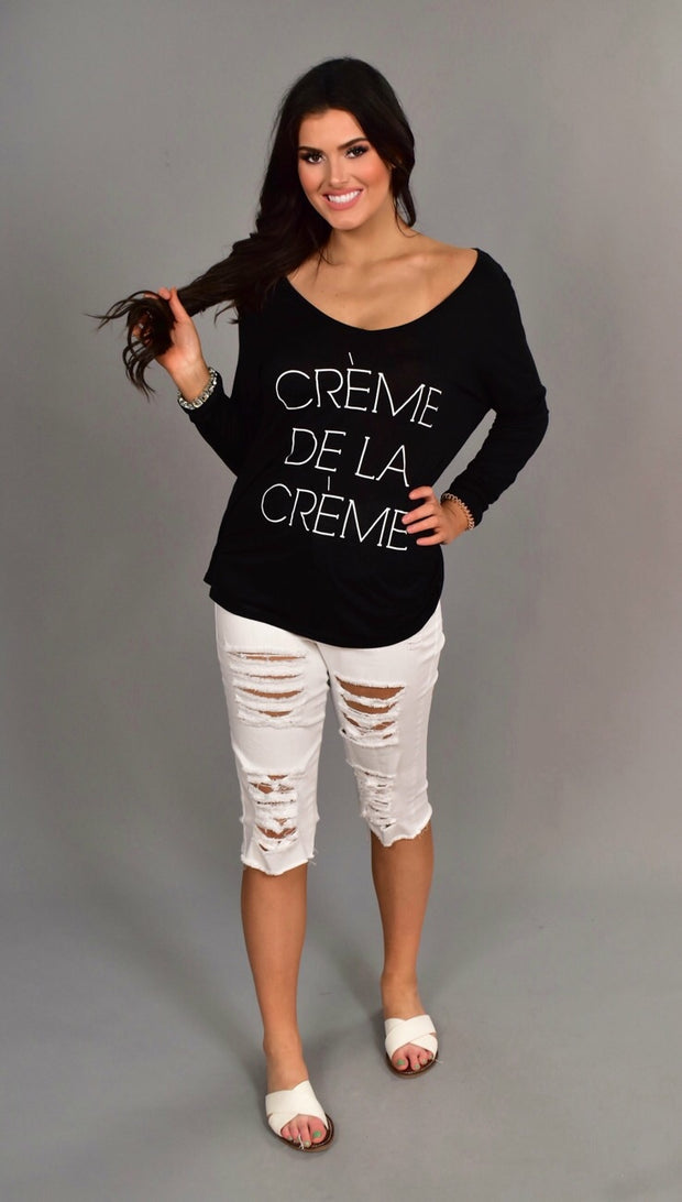 GT-A "Creme De La Creme" Black Long Sleeve Tunic