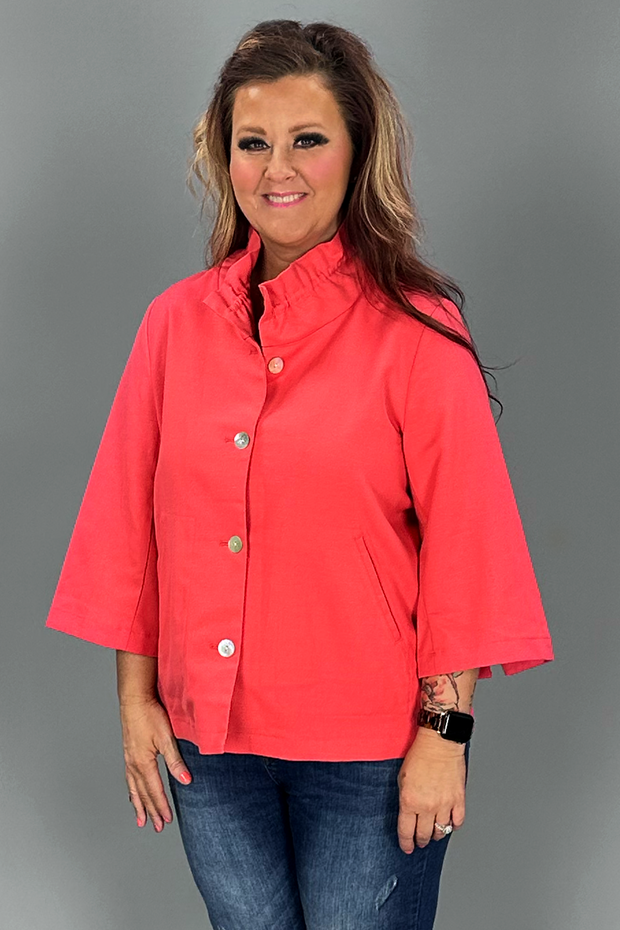 OT  M-109  {Appleseed's} Coral Jacket w/Pockets