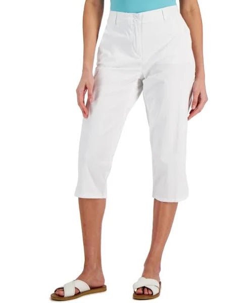 BT-T M-109   {Karen Scott} White Capri Pants Retail $46.50